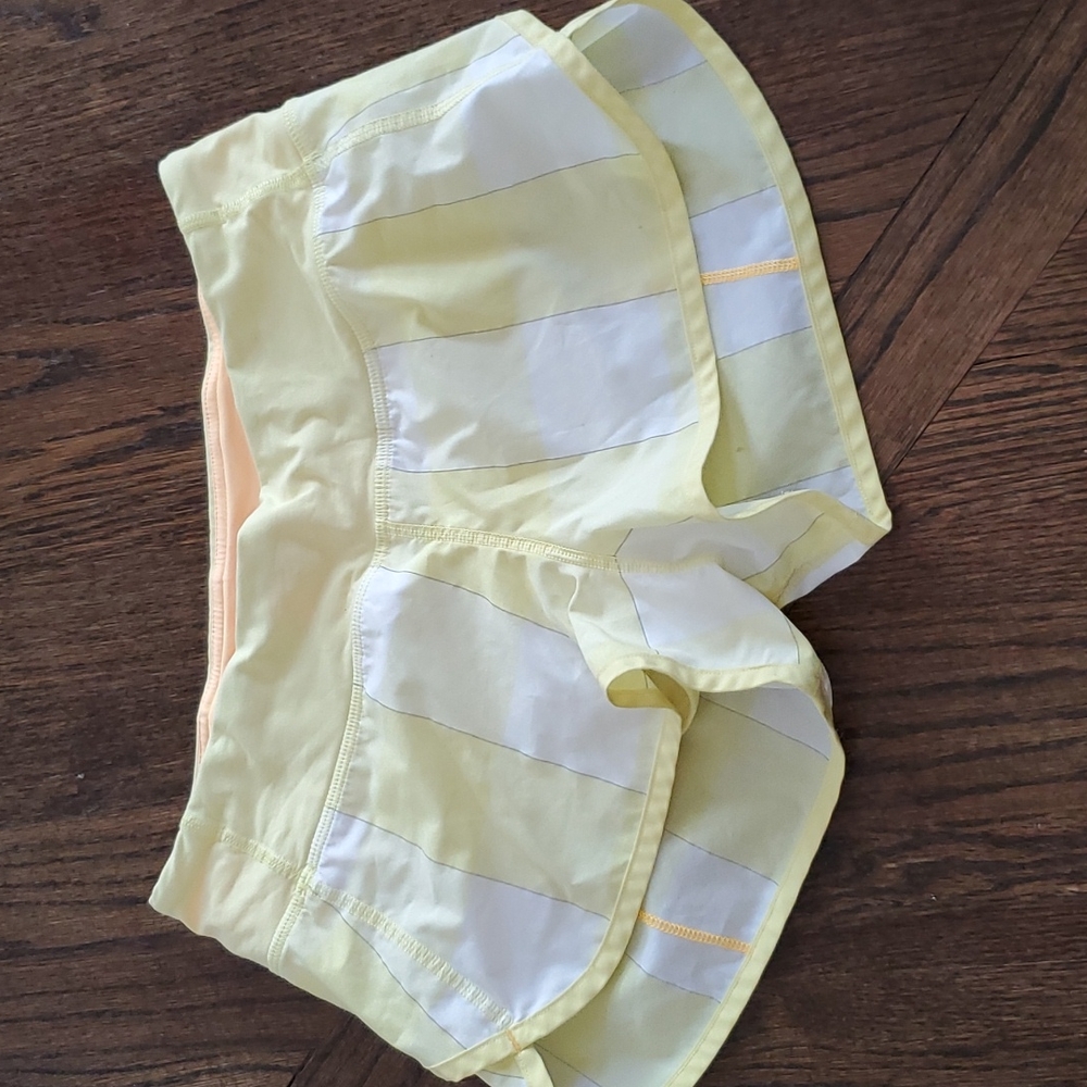 Mellow yellow lululemon speed shorts